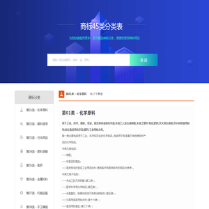 商标45类分类表,商标分类,商标分类查询,新版商标分类表